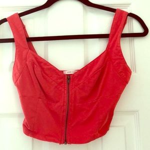 Light Red Crop Top
